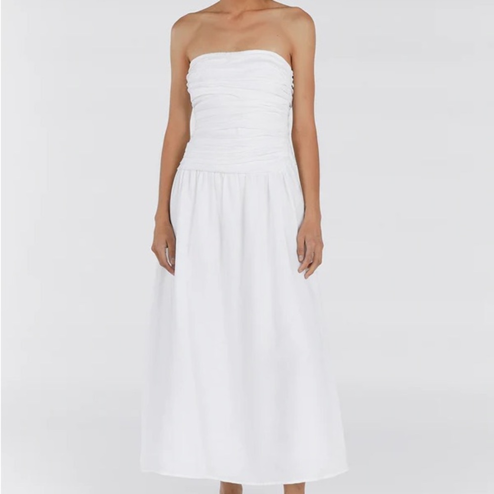 COPY - DISSH Catania White Linen Dress